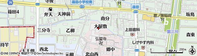 愛知県あま市小橋方大屋敷5周辺の地図