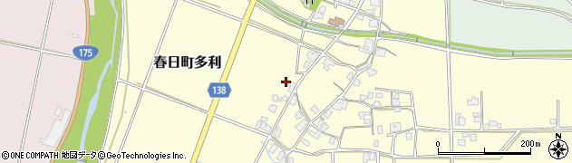 兵庫県丹波市春日町多利882周辺の地図