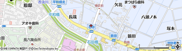 愛知県長久手市岩作（石田）周辺の地図