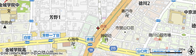 愛知県名古屋市東区赤塚町周辺の地図