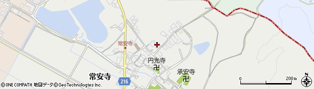 滋賀県愛知郡愛荘町常安寺周辺の地図