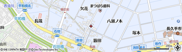 愛知県長久手市岩作八瀬ノ木12周辺の地図