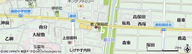 愛知県あま市篠田稲荷13周辺の地図