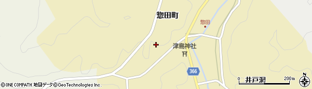 愛知県豊田市惣田町（永畑）周辺の地図