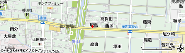愛知県あま市篠田坂島周辺の地図
