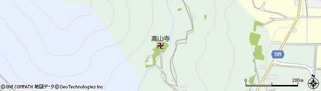 高山寺周辺の地図