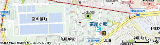 茶屋ヶ坂自転車駐車場管理事務所周辺の地図
