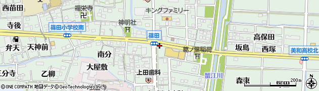 愛知県あま市篠田（五之坪）周辺の地図
