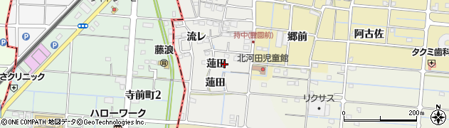 愛知県愛西市持中町周辺の地図