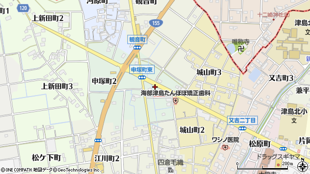 〒496-0868 愛知県津島市申塚町の地図
