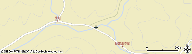 京都府南丹市日吉町生畑（岡ノ下）周辺の地図
