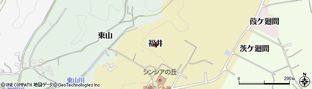 愛知県長久手市福井周辺の地図
