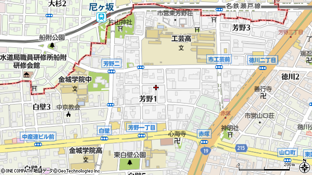〒461-0027 愛知県名古屋市東区芳野の地図