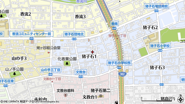 〒465-0021 愛知県名古屋市名東区猪子石の地図
