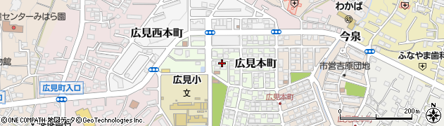 静岡県富士市広見本町周辺の地図