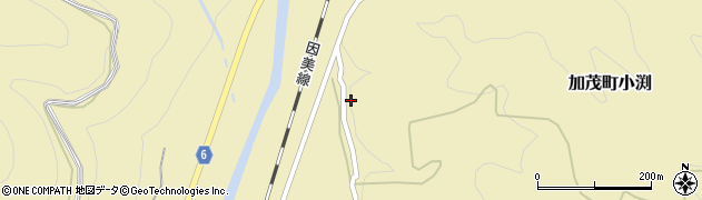 岡山県津山市加茂町小渕648周辺の地図