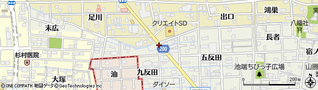 愛知県あま市下萱津（北ノ川）周辺の地図