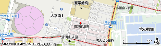 愛知県名古屋市東区前浪町4周辺の地図