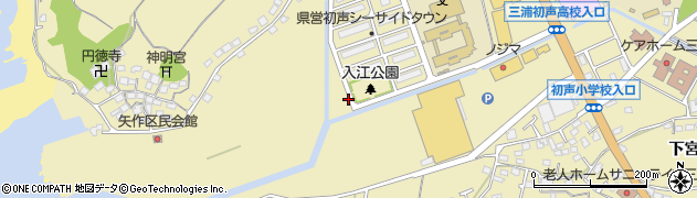 神奈川県三浦市初声町入江周辺の地図