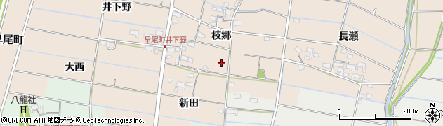 愛知県愛西市早尾町（枝郷）周辺の地図