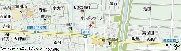 愛知県あま市篠田（南長無）周辺の地図