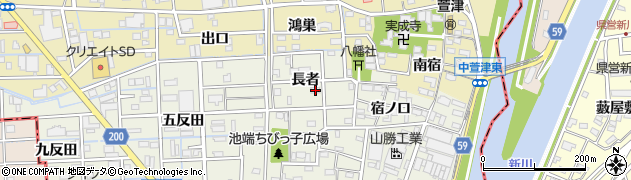 愛知県あま市下萱津（長者）周辺の地図
