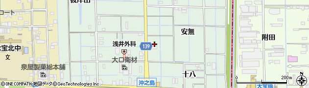 愛知県あま市七宝町沖之島（安無）周辺の地図