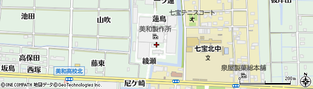 愛知県あま市篠田遠原周辺の地図