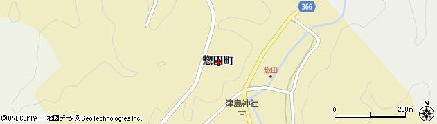 愛知県豊田市惣田町周辺の地図
