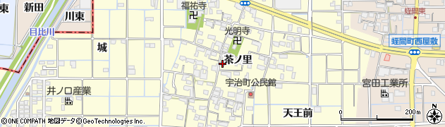 愛知県津島市宇治町（茶ノ里）周辺の地図