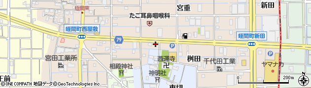 愛知県津島市蛭間町（桝田）周辺の地図