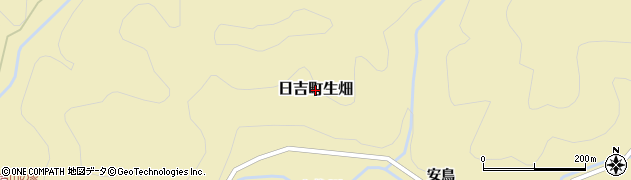 京都府南丹市日吉町生畑周辺の地図