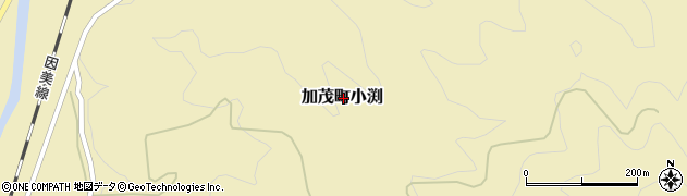 岡山県津山市加茂町小渕周辺の地図