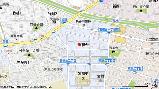 〒464-0008 愛知県名古屋市千種区宮根台の地図