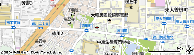 愛知県名古屋市東区徳川町2117周辺の地図