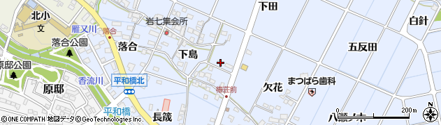 愛知県長久手市岩作下島99周辺の地図