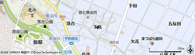 愛知県長久手市岩作下島周辺の地図