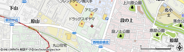 愛知県長久手市荒田周辺の地図