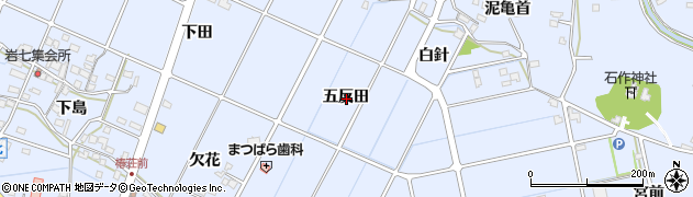 愛知県長久手市岩作五反田周辺の地図