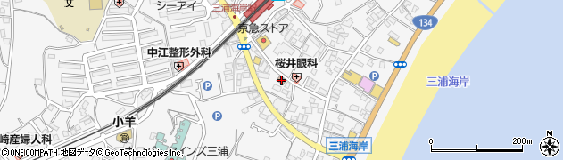 三浦市役所　南下浦出張所周辺の地図