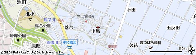 愛知県長久手市岩作下島72周辺の地図