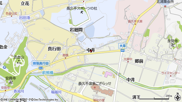 〒480-1305 愛知県長久手市中井の地図
