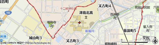 愛知県立津島北高等学校周辺の地図