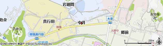 愛知県長久手市中井周辺の地図