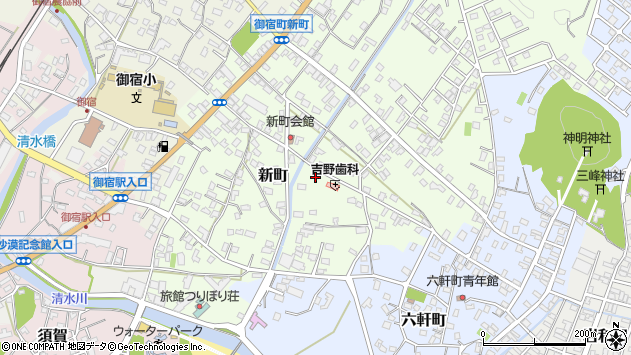 〒299-5103 千葉県夷隅郡御宿町新町の地図