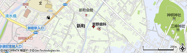 千葉県御宿町（夷隅郡）新町周辺の地図