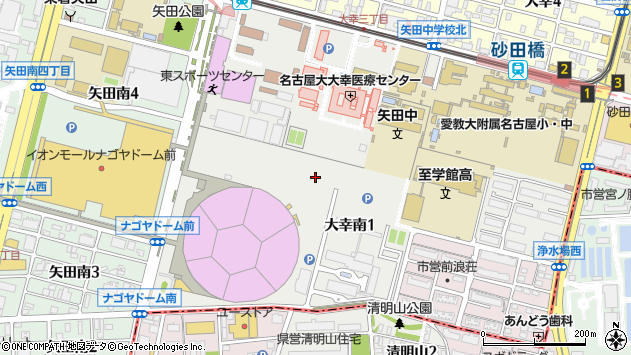 〒461-0047 愛知県名古屋市東区大幸南の地図
