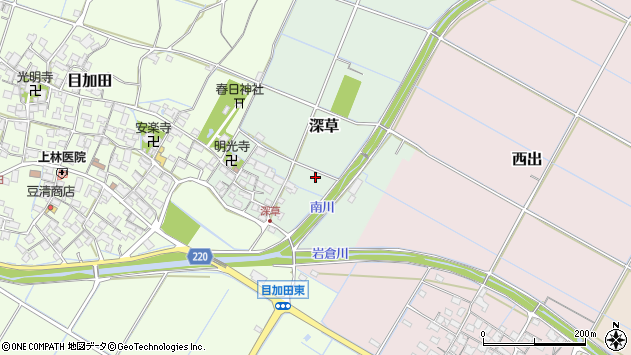 〒529-1236 滋賀県愛知郡愛荘町深草の地図
