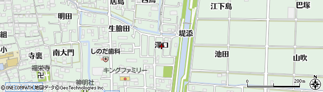愛知県あま市篠田（澤口）周辺の地図