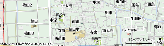 愛知県あま市篠田（南組）周辺の地図